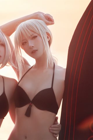 半半子-半半子×索索-sophia-海边泳装(贞德泳装)(黑贞1) - 0010.jpg