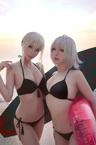 半半子-半半子×索索-sophia-海边泳装(贞德泳装)(黑贞1) - 0014.jpg