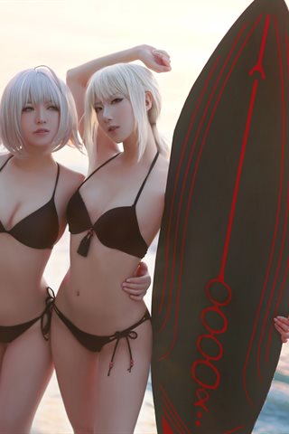 半半子-半半子×索索-sophia-海边泳装(贞德泳装)(黑贞1) - 0021.jpg