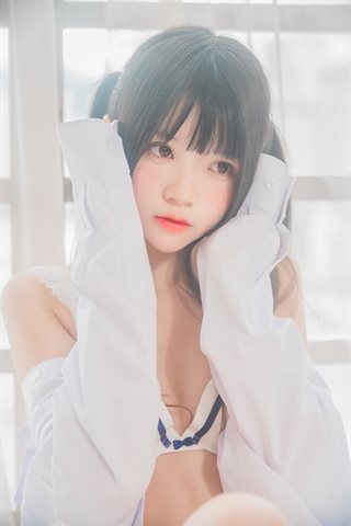 桜桃喵-桜桃未熟1-白衬衫双马尾 - 0012.jpg