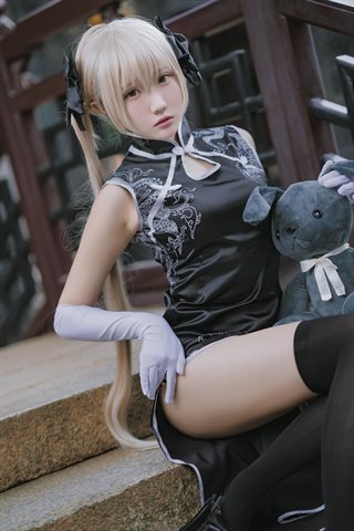 瓜希酱-穹妹 黑旗袍 - 0007.jpg