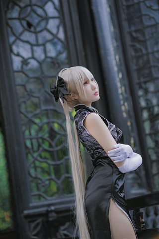 瓜希酱-穹妹 黑旗袍 - 0013.jpg