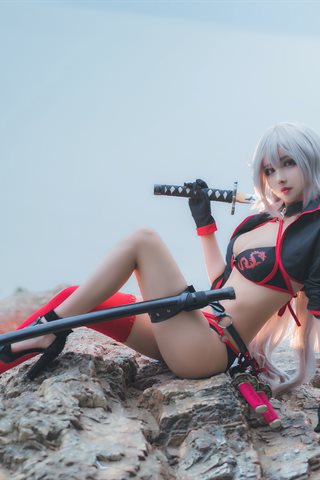 Rioko凉凉子-泳装黑贞 - 0002.jpg