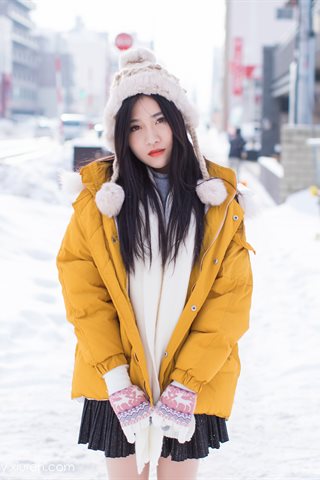 [IMiss爱蜜社] 2018.06.13 Vol.254 许诺Sabrina Jugando con un encantador kimono en la nieve. - 0003.jpg