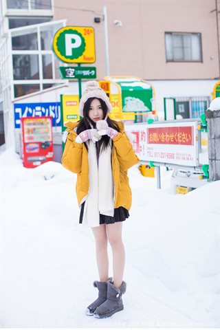 [IMiss爱蜜社] 2018.06.13 Vol.254 许诺Sabrina In einem bezaubernden Kimono im Schnee spielen - 0014.jpg