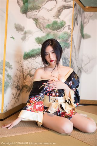 [IMiss爱蜜社] 2018.06.13 Vol.254 许诺Sabrina Jouer dans un charmant kimono dans la neige - 0041.jpg