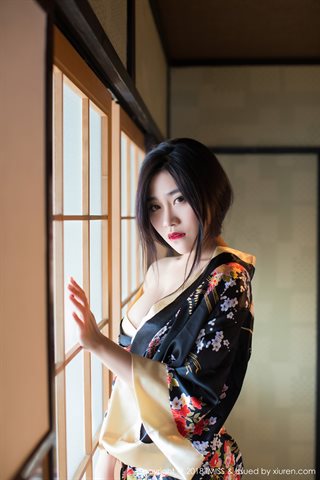 [IMiss爱蜜社] 2018.06.13 Vol.254 许诺Sabrina Jouer dans un charmant kimono dans la neige - 0046.jpg