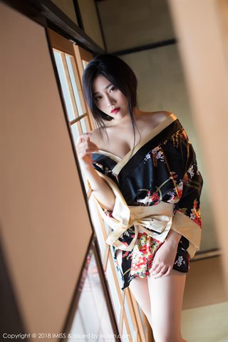 [IMiss爱蜜社] 2018.06.13 Vol.254 许诺Sabrina Jouer dans un charmant kimono dans la neige - 0051.jpg