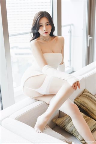 [IMISS爱蜜社] Vol.671 Vanessa White lace underwear with white stockings - 0012.jpg