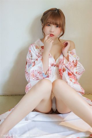 [IMISS爱蜜社] Vol.676 张思允Nice Kimono con intimo bianco in pizzo - 0001.jpg