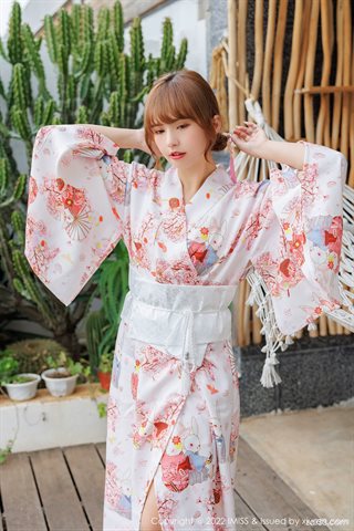 [IMISS爱蜜社] Vol.676 张思允Nice Kimono avec sous-vêtement blanc en dentelle - 0009.jpg