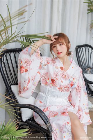 [IMISS爱蜜社] Vol.676 张思允Nice Kimono avec sous-vêtement blanc en dentelle - 0010.jpg