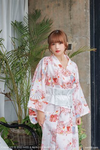 [IMISS爱蜜社] Vol.676 张思允Nice Kimono con ropa interior blanca de encaje - 0011.jpg