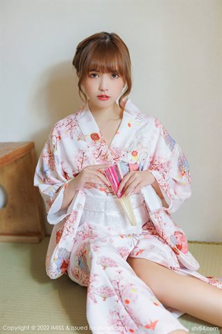 [IMISS爱蜜社] Vol.676 张思允Nice Kimono con ropa interior blanca de encaje - 0016.jpg