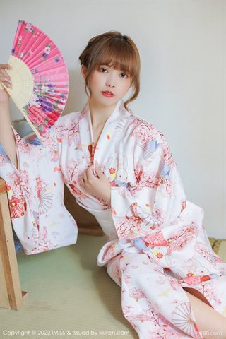 [IMISS爱蜜社] Vol.676 张思允Nice Kimono con ropa interior blanca de encaje - 0017.jpg