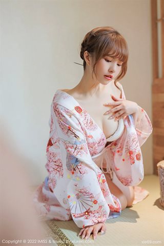 [IMISS爱蜜社] Vol.676 张思允Nice Kimono con ropa interior blanca de encaje - 0033.jpg
