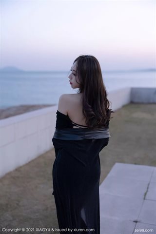 [XIAOYU语画界] Vol.580 鄭英山の青島旅行写真魅力的な黒のドレス - 0002.jpg