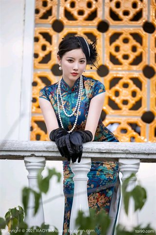 [XIAOYU语画界] Vol.626 Yang Chenchen apresenta cheongsam elegante e charmoso embrulhado em presente do Dia Nacional - 0020.jpg