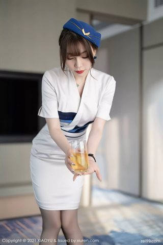 [XIAOYU语画界] Vol.642 Chi Chi Booty uniforme d'hôtesse de l'air - 0013.jpg