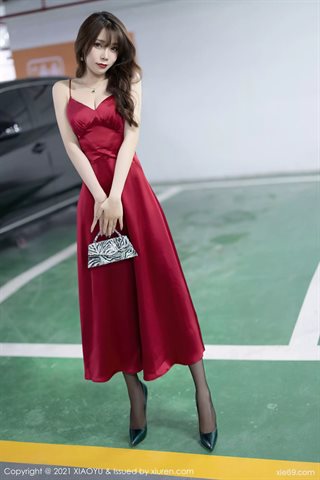 [XIAOYU语画界] Vol.654 Подвесная юбка Chen Zhi из черного шелка - 0009.jpg