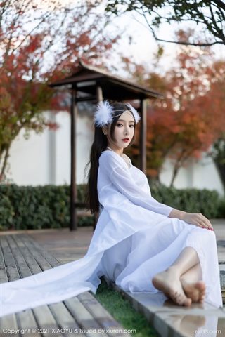 [XIAOYU语画界] Vol.672 Top in costume di garza bianca per fotografia di viaggio di Wang Xinyao yanni Yunnan - 0007.jpg