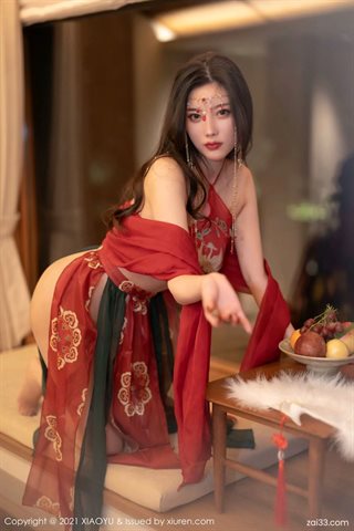 [XIAOYU语画界] Vol.688 यांग चेनचेन योम लाल पोशाक - 0021.jpg