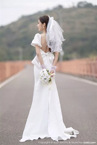 [XIAOYU语画界] Vol.733 Wang Xinyao yanni vestido de noiva branco com meias brancas - 0010.jpg