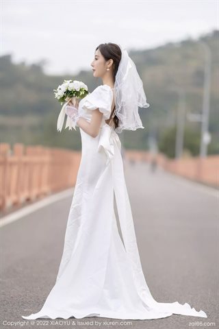 [XIAOYU语画界] Vol.733 Wang Xiyao yanni weißes Hochzeitskleid mit weißen Strümpfen - 0011.jpg