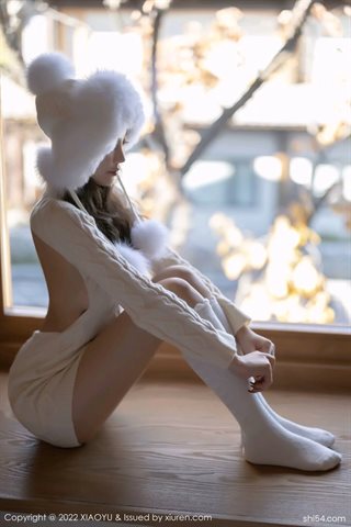 [XIAOYU语画界] Vol.758 Yang Chenchen Yome rückenfreies Kaninchen-Outfit mit weißen Socken - 0002.jpg