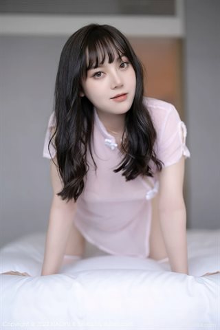 [XIAOYU語畫界] Vol.761 豆瓣醬 粉色輕透服飾搭配白色絲襪 - 0015.jpg