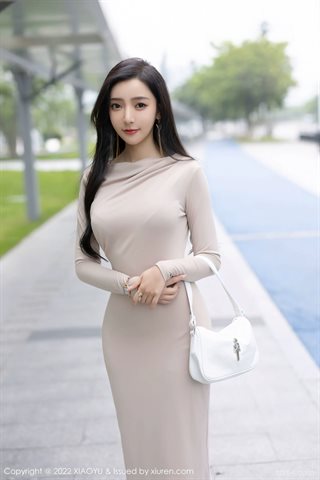 [XIAOYU语画界] Vol.764 Vestido de cor clara Wang Xinyao yanni, roupa interior preta e meias de cor primária - 0001.jpg