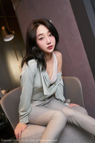 [XiuRen] No.3009 Tierna modelo septiembre vida secretaria ropa profesional tema habitación privada semidesnuda ropa interior sexy - 0032.jpg
