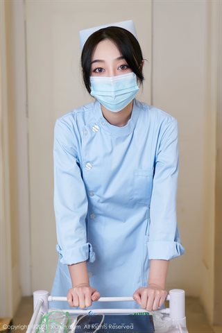 [XiuRen] No.3060 นางแบบประกวดราคา กันยายน Sheng & Lin Zixin ต้องการที่จะเดินทางไปยิงแพทย์และพยาบาล แปลงรูปแบบเตียงล่อใจ - 0002.jpg
