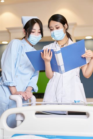 [XiuRen] No.3060 Tender model September Sheng & Lin Zixin wish to travel to shoot doctors and nurses plot theme bed temptation - 0006.jpg