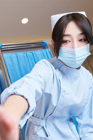 [XiuRen] No.3060 Người mẫu đấu thầu Tháng 9 Sheng & Lin Zixin muốn đi du lịch để chụp các bác sĩ và y tá về chủ đề giường ngủ - 0008.jpg