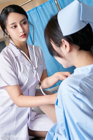[XiuRen] No.3060 Tender model September Sheng & Lin Zixin wish to travel to shoot doctors and nurses plot theme bed temptation - 0024.jpg