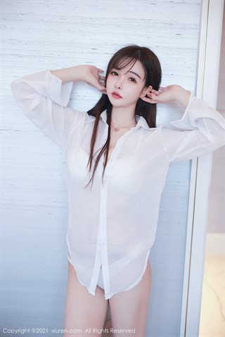 [XiuRen] No.3064 Белая и движущаяся рубашка нежной модели сестры Нанчу и белое нижнее белье демонстрируют идеальную фигуру,. - 0014.jpg