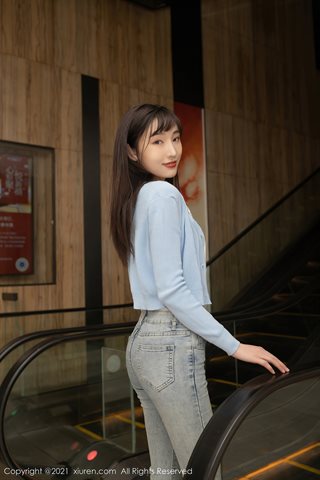 [XiuRen] No.3146 La secrétaire du mannequin tendre Lu Xuanxuan rencontre le thème de l'enlèvement des jeans et de la non-révél - 0001.jpg