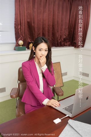 [XiuRen] No.3156 Tenera modello Tang Anqi segretaria rossa uniforme a tema metà spogliata biancheria intima sexy mostra foto di - 0016.jpg