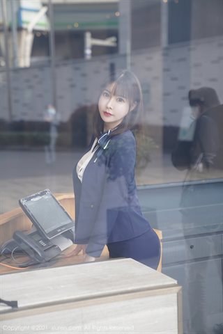 [XiuRen] No.3221 Model lembut Xiaoyu saus hotel meja depan plot tema kamar pribadi setengah terbuka payudara bangga gerah godaan - 0020.jpg