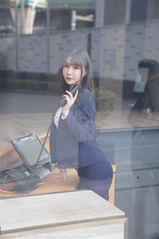[XiuRen] No.3221 Tender model Xiaoyu sauce hotel front desk plot theme private room half-exposed proud breasts sultry temptation - 0021.jpg