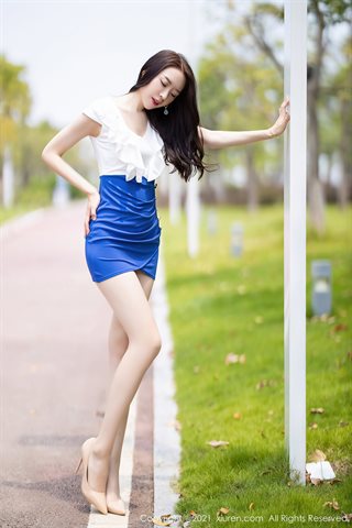 [XiuRen] No.3228 Tender model dream Xinyue Hainan travel photo short skirt OL theme half stripped sexy underwear meat silk - 0006.jpg