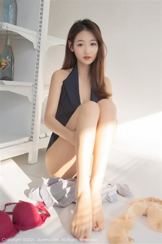 [XiuRen] No.3241 Model Tender Tang Anqi Penjual Tema Toko Setengah Telanjang Seksi Merah Pakaian Dalam Daging Sutra Pantyhose - 0080.jpg