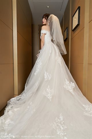 [XiuRen] No.3248 Déesse Zhizhi Booty beau thème de mariage salle privée fine gaze pure spectacle corps chaud tentation photo - 0011.jpg