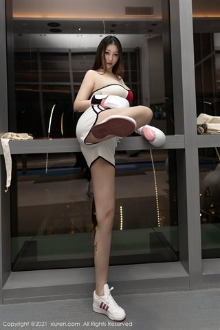 [XiuRen] No.3252 Goddess Daji_Toxic boxer tema habitación privada sexy ropa deportiva de corte bajo rocío pechos tentación foto - 0019.jpg