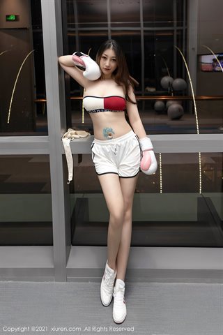[XiuRen] No.3252 Déesse Daji_Toxic boxeur thème salle privée sexy décolleté sportswear rosée seins tentation photo - 0021.jpg