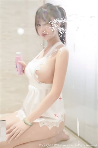 [XiuRen] No.3302 Tender model Meng Naiko white erotic lingerie theme private vacuum exposed hot body extreme temptation photo - 0030.jpg
