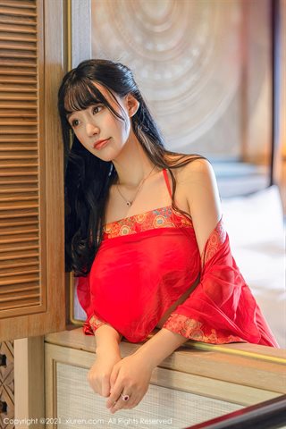 [XiuRen] No.3322 女神朱キールフラワーの民家の赤いスタイルの腹帯は、究極の誘惑写真を示しています - 0020.jpg