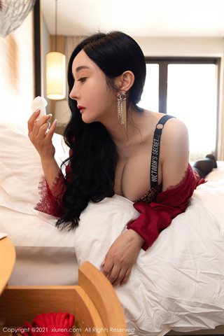 [XiuRen] No.3347 Dewi Yuner Sanya perjalanan kamar pribadi tema plot harimau liar-cetak pakaian dalam dengan sutra hitam pesona - 0005.jpg