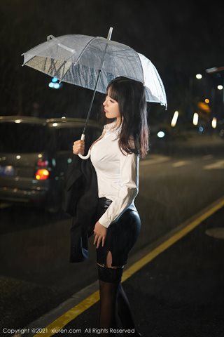 [XiuRen] No.3383 Người mẫu đấu thầu Qiao Manni mina khách sạn âm mưu chủ đề phòng tắm áo sơ mi trắng với dây treo ren ướt cơ thể - 0015.jpg